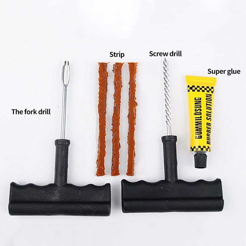 6pcs Auto Tire Car Repair Tool Kit Vacuum Tire Quick Strip Repair Accessories Tools For Automotive Automobiles