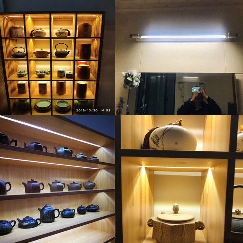 Luces de barra LED 220V tira de luces 2835 SMD blanco/blanco cálido luz LED para gabinete 10 unids/pack
