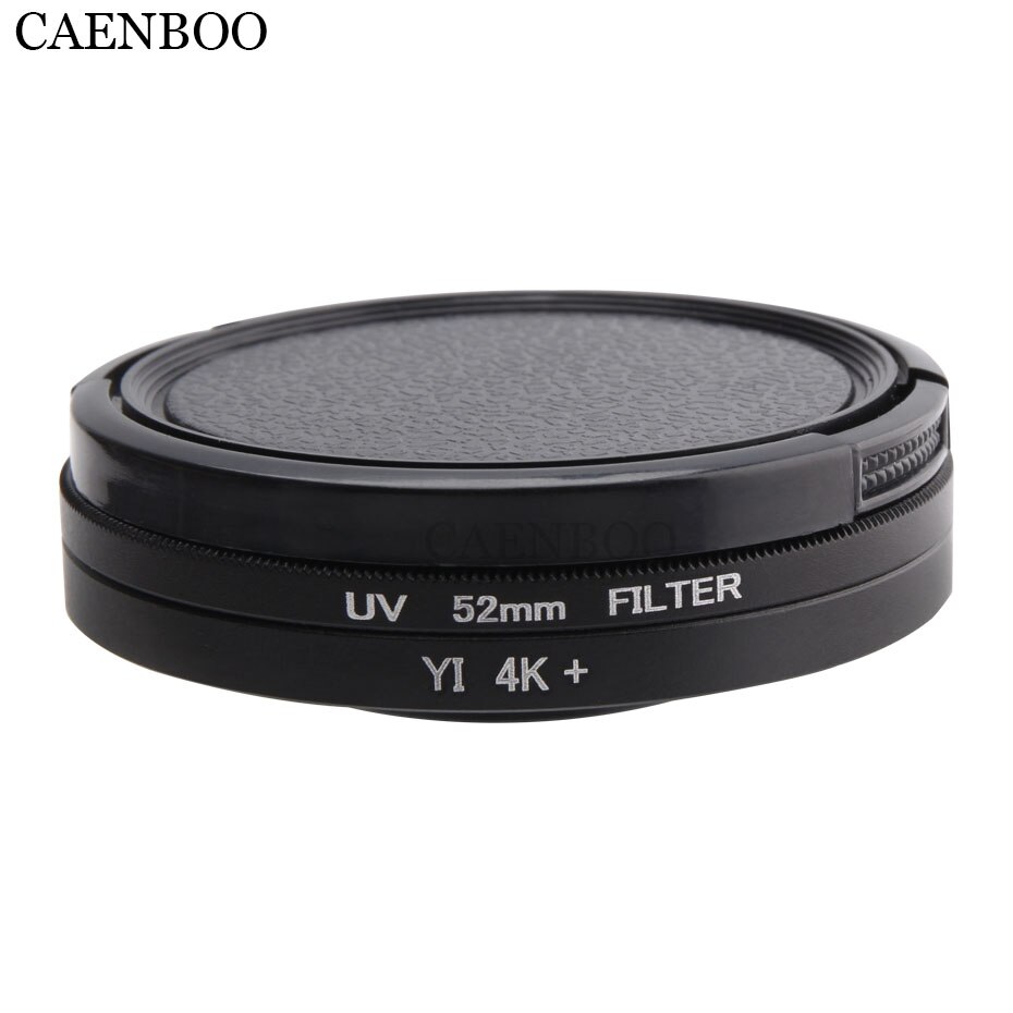 CAENBOO Lens Filtri Per XiaoMi Yi 4 k + Più di 37/52mm Anello Adattatore di Sport Macchina Fotografica di Azione di Protezione per Xiaomi Yi 4 k Lite Accessori: UV Adapter Ring Cap / 52 millimetri