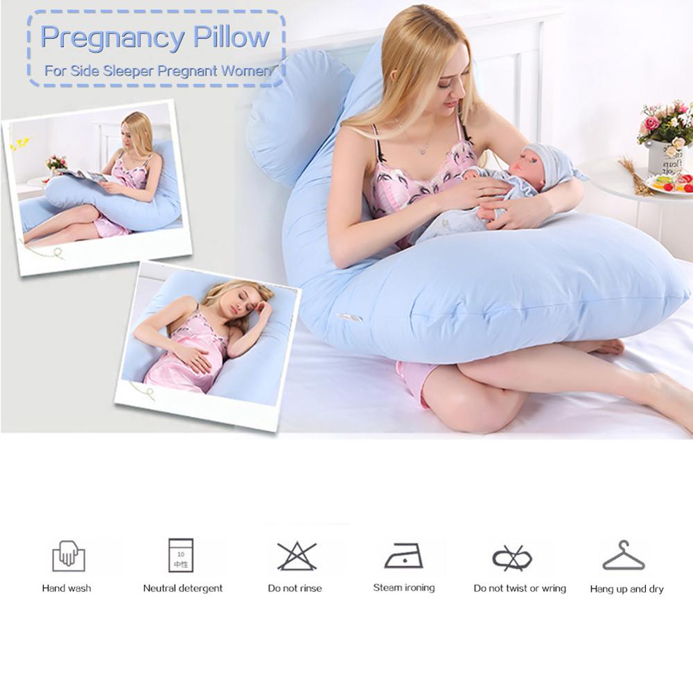 Grossesse U Type taie d'oreiller enceinte polaire douce Multi fonction taie d'oreiller côté protéger housse de coussin pour les femmes enceintes