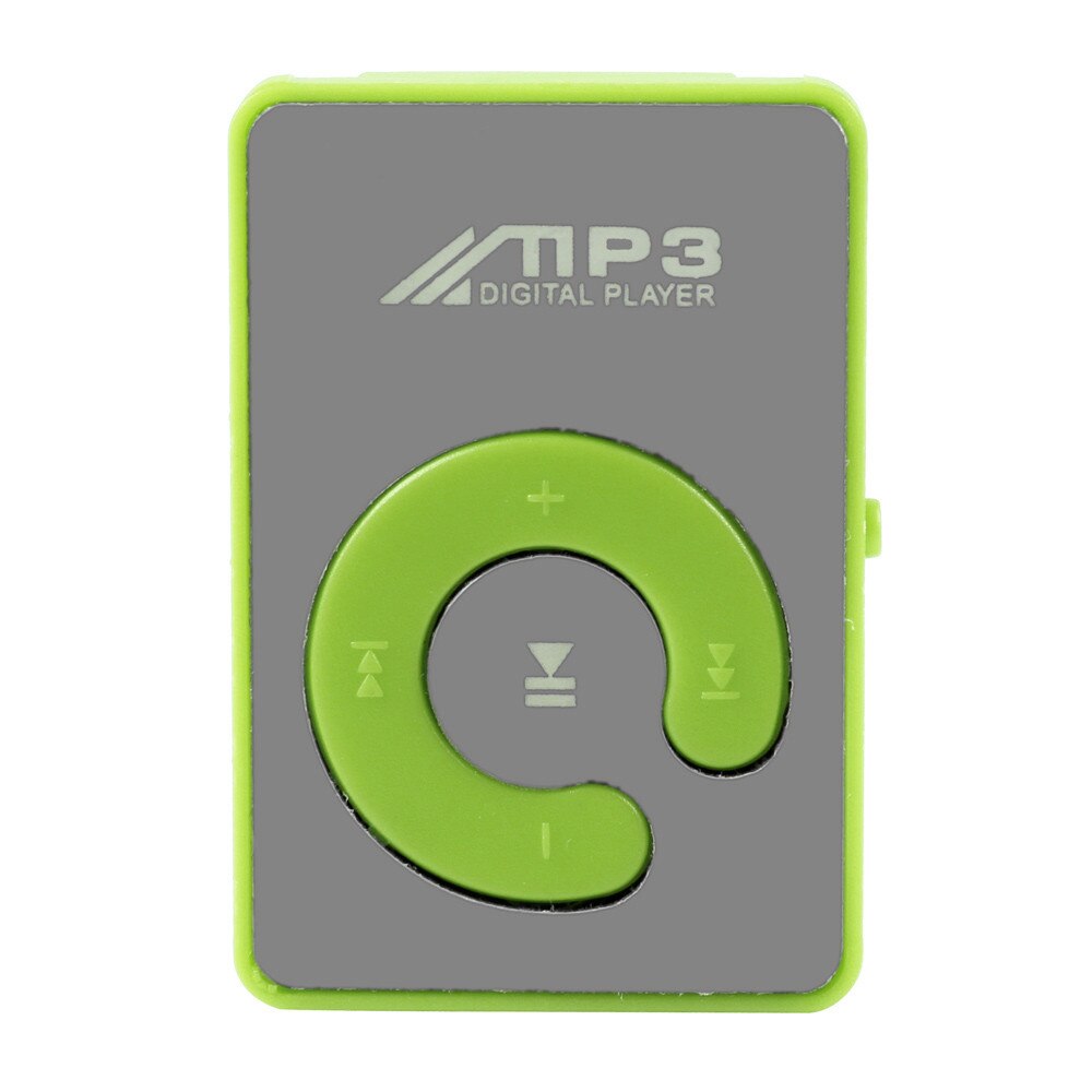 mini flower pattern button type MP3 player Music media support SD TF card#50: Green