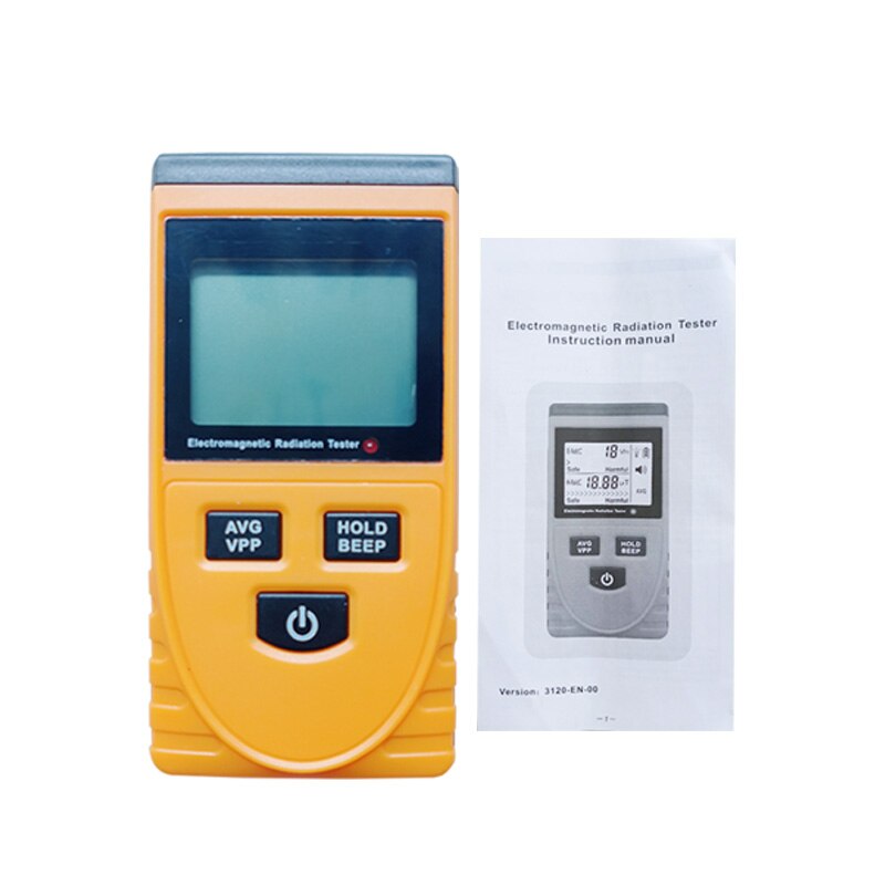 Electromagnetic Field Radiation Detector Tester Emf Meter Counter Emission Computer Electric Field Magnetic Field Dosimeter Test: yellow-No box