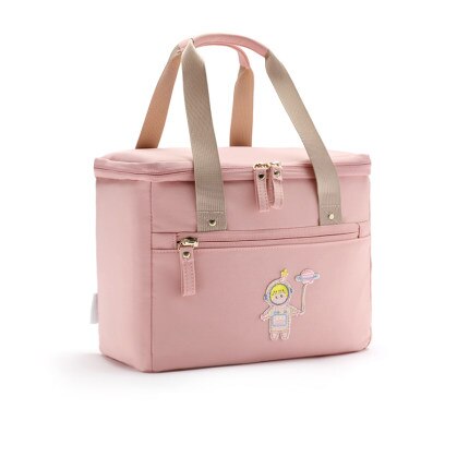 Waterdichte Lunch Tas Kids School Bento Tote Kantoor Vrouwen Voedsel Thermische Pouchs Outdoor Camping Picknick Fruit Snack Organiseren Handtas: Pink 1