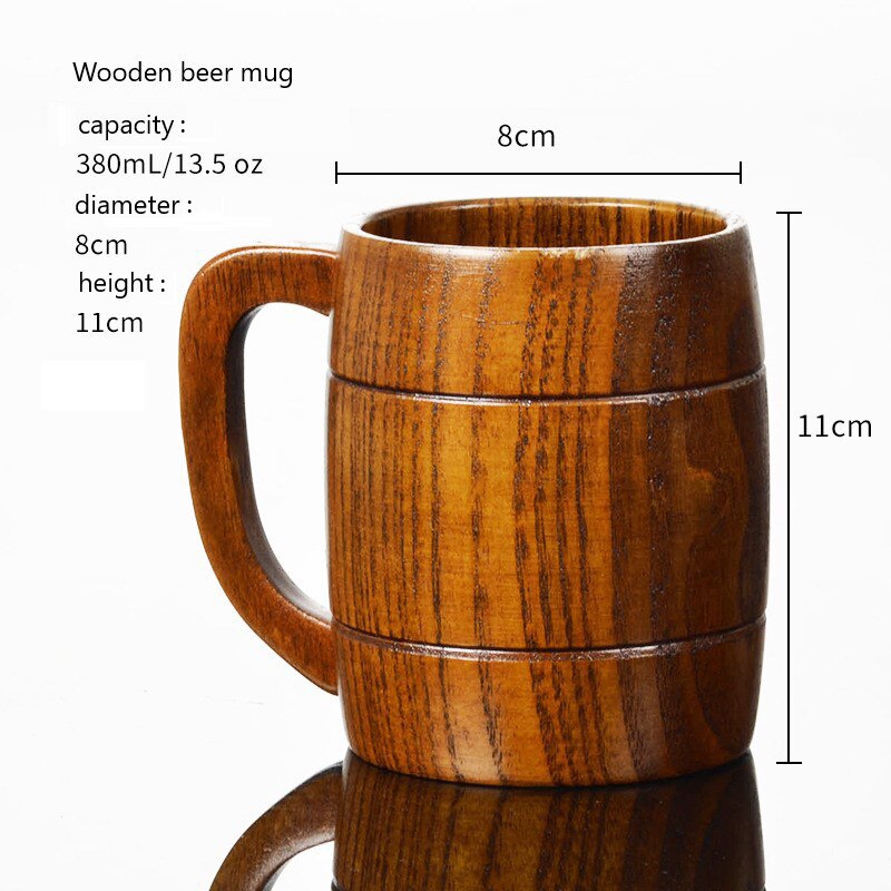 Vintage Whiskey Cup Beer Mug Bar Drinkware Natural Wooden Cup Cocktail Glass Wine Goblet Japanese Style Teacups