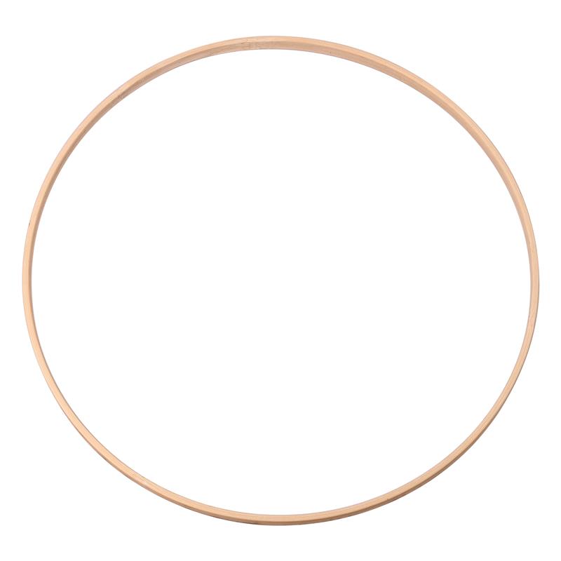 Cerceau floral en bois de bambou pour la décoration de la maison, cerceau en macramé, anneaux en bois pour la fête de mariage, couronne de fleurs bricolage, réplicateur de cadre, 1PC: Bleu profond