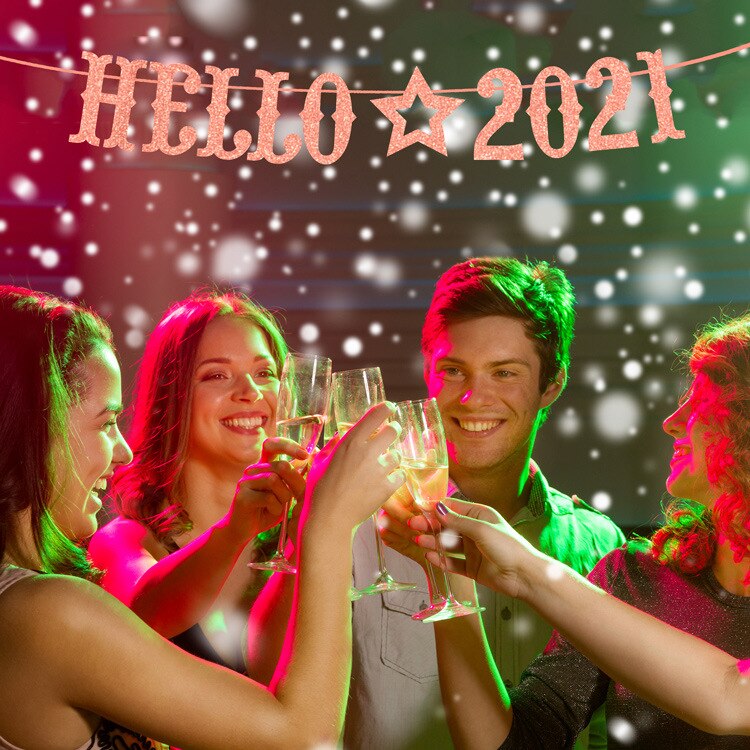 Happy Year Merry Christmas Banner Paper Garland Bunting Christmas Party Year Home Hanging Flags Decoration: H