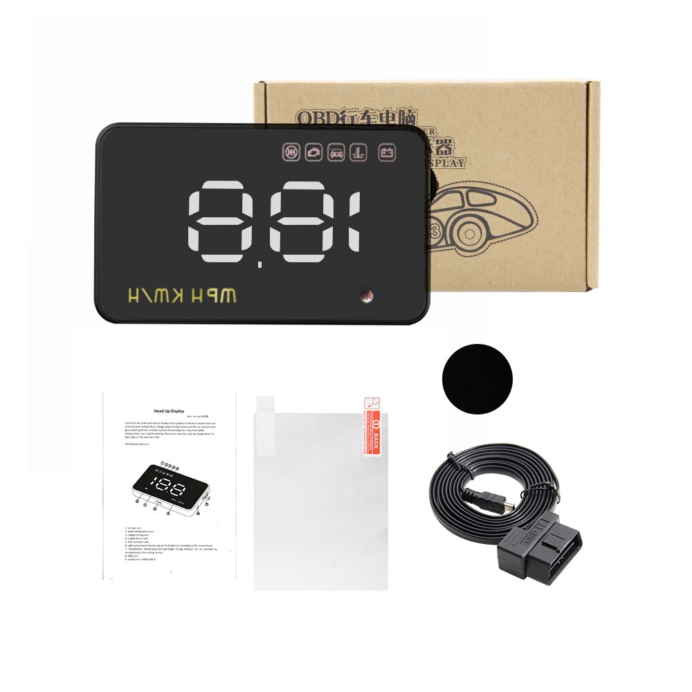 A1000 PK A900 HUD Head-Up Display Auto-styling Hud Display Overspeed Waarschuwing Voorruit Projector Alarmsysteem Universele auto