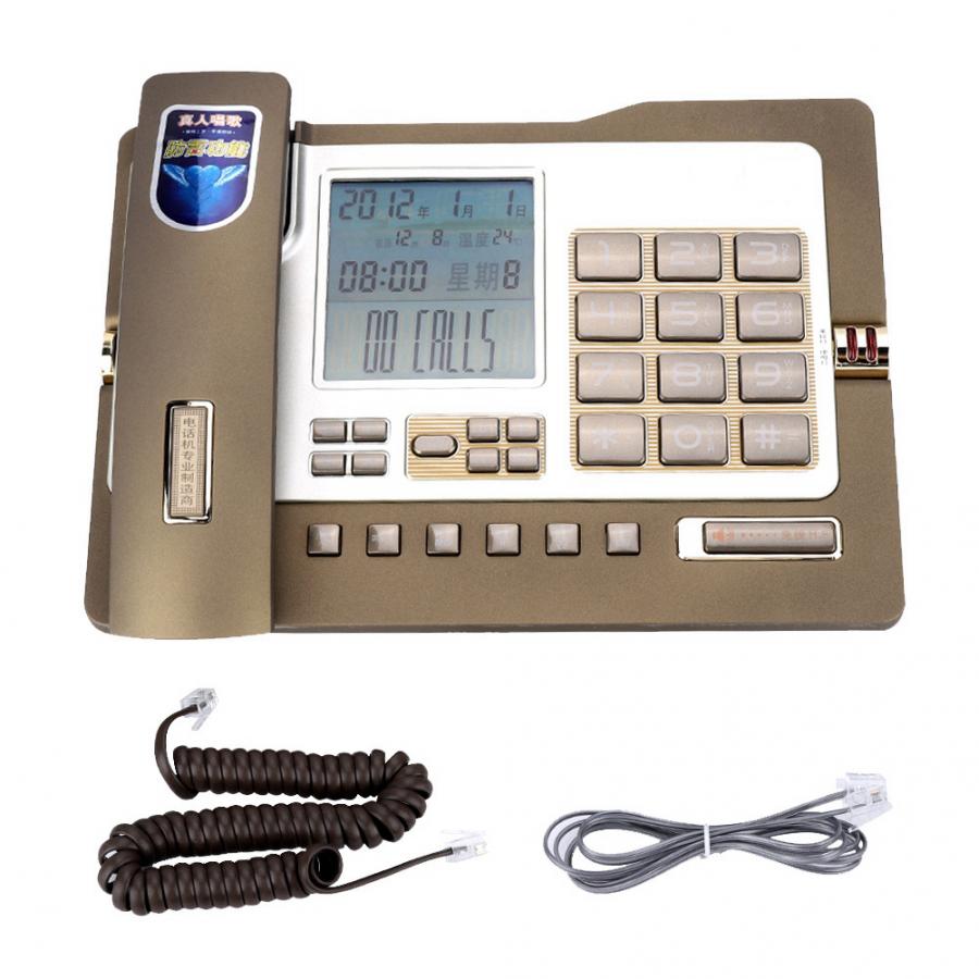 G026 Vaste Telefoon Bedrade Vaste Caller Id Handsfree Rapport Nummer Seat Type Voor Home Business Office Telefoon: gold