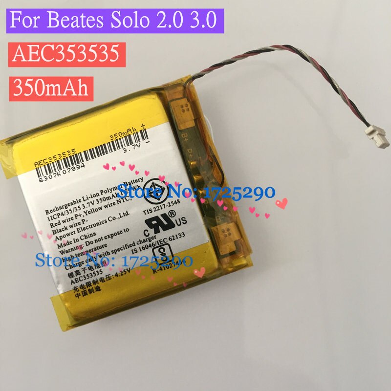 Batterie pour beats Studio 2 3 AEC643333 aec3535, casque d&#39;écoute Bluetooth sans fil, pour beats Solo 2.0 3.0 Solo2 3: Solo2 3