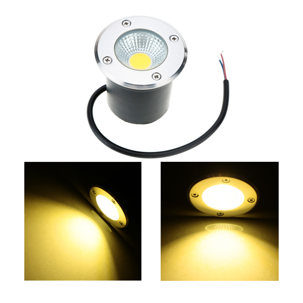 Lámpara enterrada AC85-265V/cc 12V IP68 5W 10W, iluminación exterior COB LED, lámpara subterránea, luz de jardín