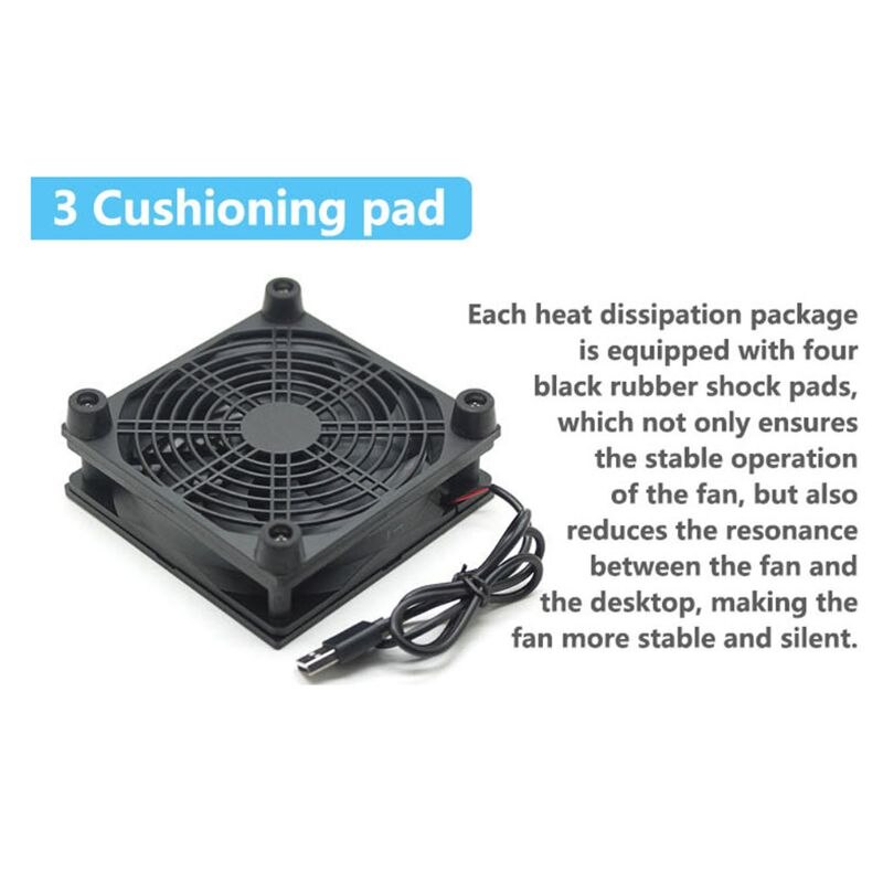 M5TB 9cm/12cm Cooling Fan DC 5V USB Power Supply Quiet Fan For Router TV Set-Top Box Radiator Cooler DIY Repair Parts