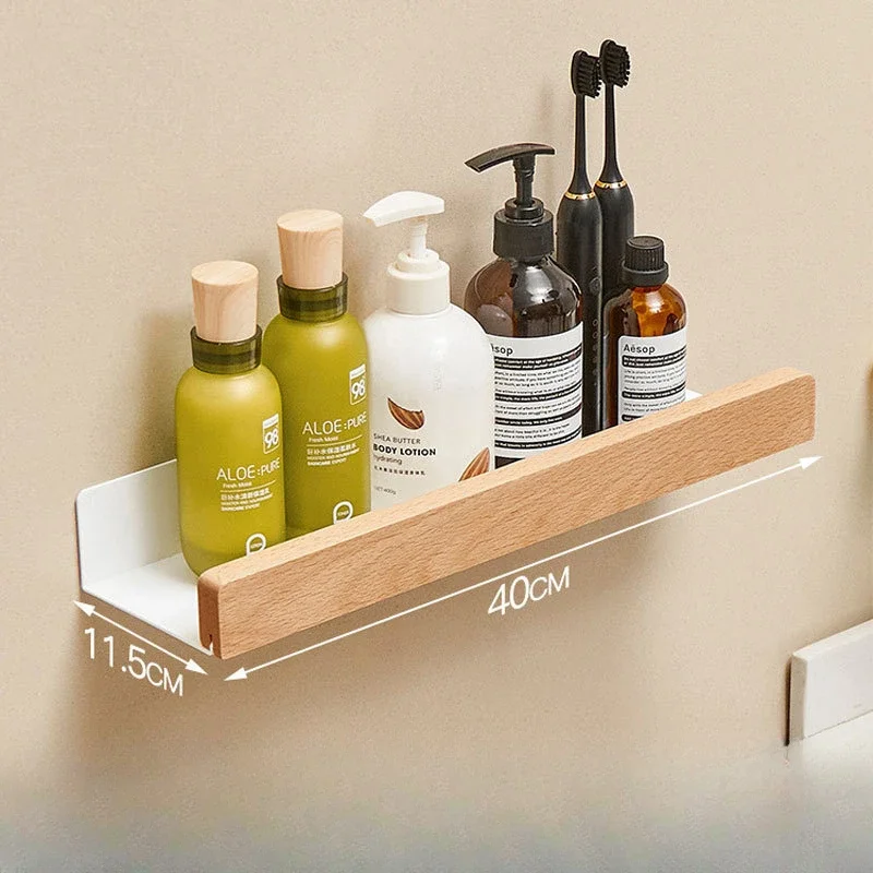 Badezimmer-Handtuchhalter aus Holz, Badregal-einstellen, Dusch-Organizer-Regal, Zauberstab-Badewannenregal aus Holz, Eckregal für Waschraum, Haartrocknerhalter: Lila