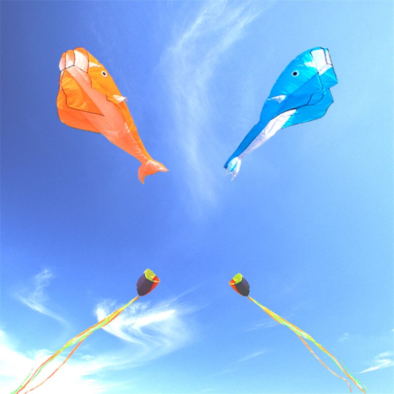 grand cerf-volant doux dauphin cerf-volant en plein air jouets volants ripstop tissu en nylon cerf volant poisson ligne unique cerf-volant puissance