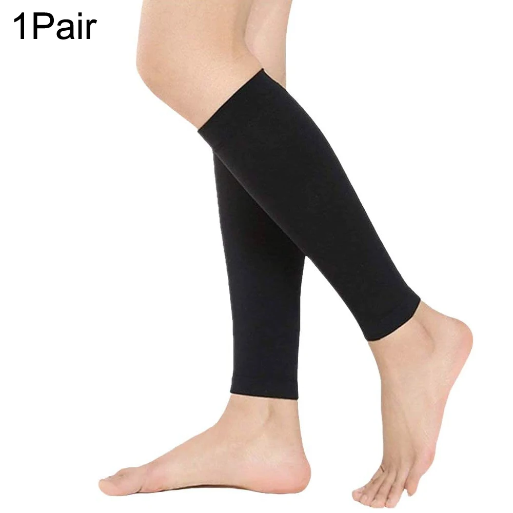 1Pair Calf Compression Sleeve Leg Compression Sock Calf & Shin Support Relieve Calf Pain for Swelling Shin Splints Knee Sleeve: black