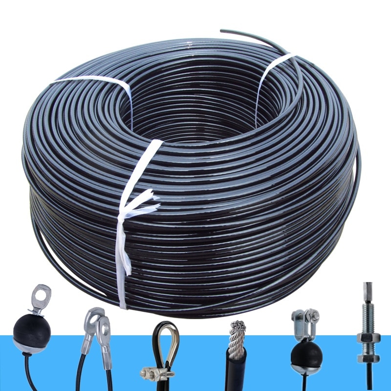 Câble métallique de gymnastique de diamètre 5/6mm, peau PU pour Machine à câble, système de poulie de levage de poids à domicile, accessoires d&#39;équipement de Fitness