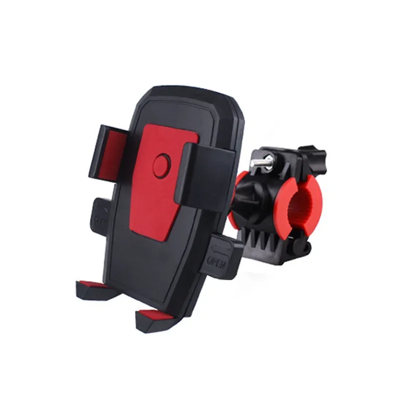 Motorcycle Bicycle Phone Holder Stand Auto Lock Moto Mobile Phone Holder Motor Bike Handlebar Clip Stand GPS Mount Bracket: WHITE