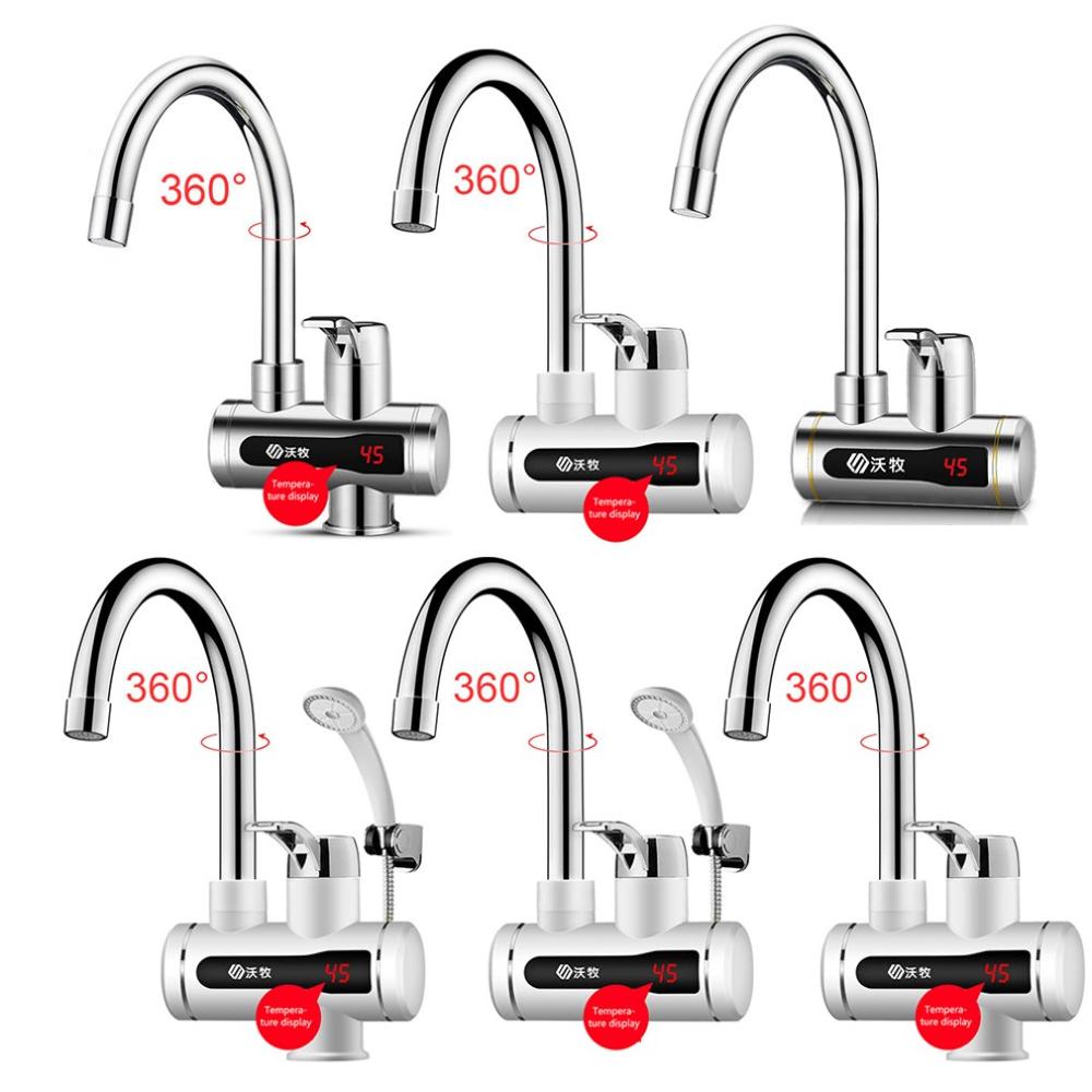 Electric Kitchen Water Heater Tap Instant Water Faucet Heater Cold Heating Faucet Tankless Instantaneous Water Heater