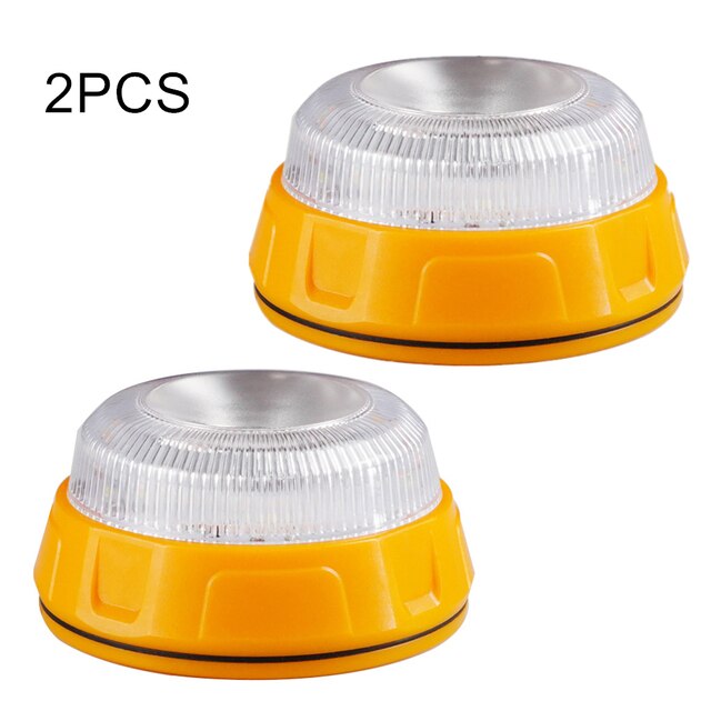 Wiederaufladbare LED Auto Notfall Licht V16 Taschenlampe Magnetische Induktion Strobe Licht Straße Unfall Lampe Leuchtfeuer Sicherheit Zubehör: 2 Stck müssen Batterie