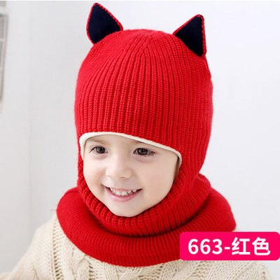 Baby Toddler Winter Warm Monkey Beanie Hat Earflap Knitted Cap Girl Boy Kids Children's ear knit cap: G
