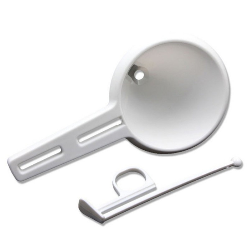 1Pc Kitchen DIY Convenient Chocolate Candy Icing Funnel Mold White Foodgrade Plastic Pancake Cream Batter Dispenser Baking Tool1: Default Title