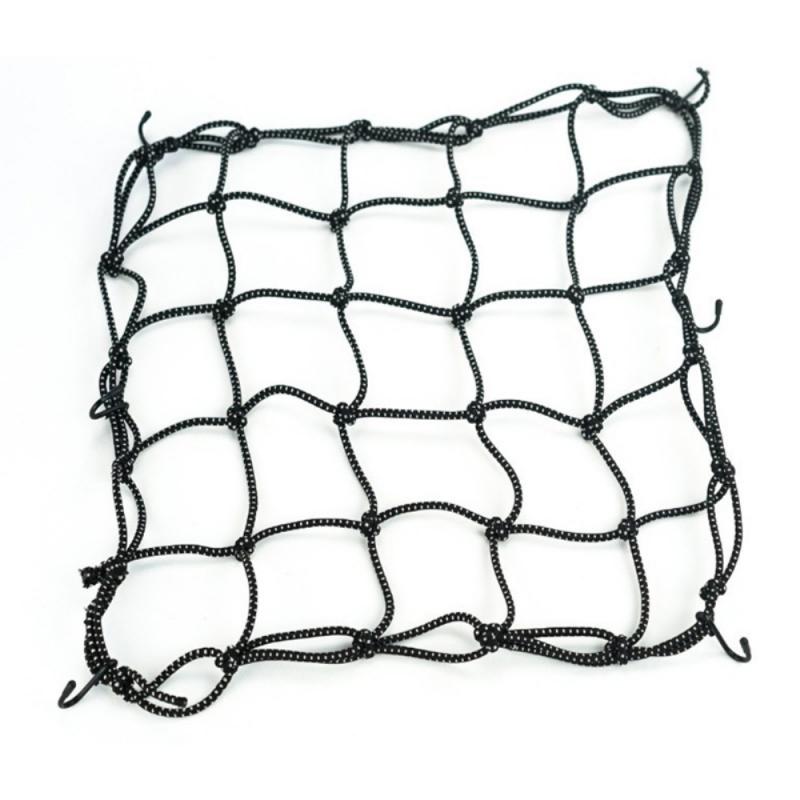 Filet à bagages pour moto, élastique, 40x40cm, pour rangement, organisateur de bagages: 01 Black