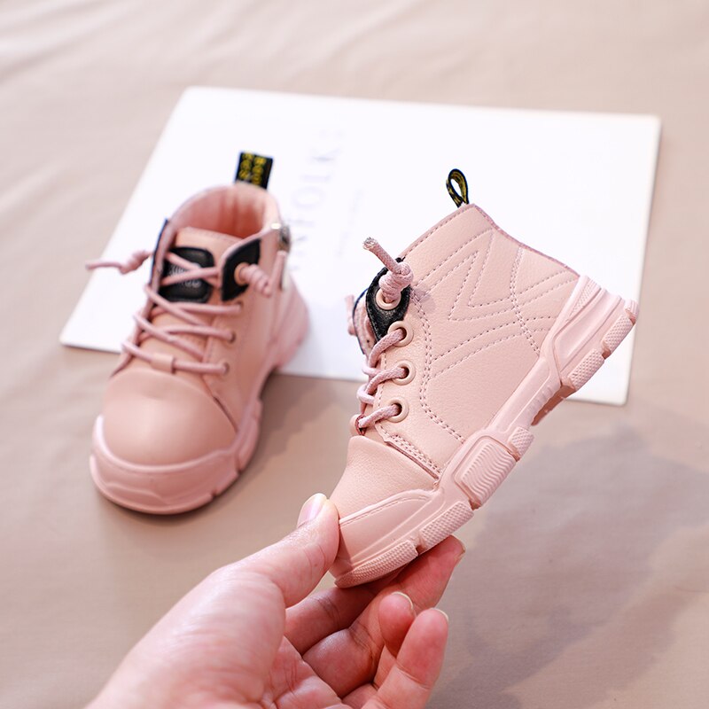 Mädchen Martin Stiefel Herbst und Winter Neue Baby jungen Freizeit Anti Slip Schuhe kinder Bequeme kleinkind Schuhe 0-1-3 jahre Alt: Rosa / 16(12.5CM)