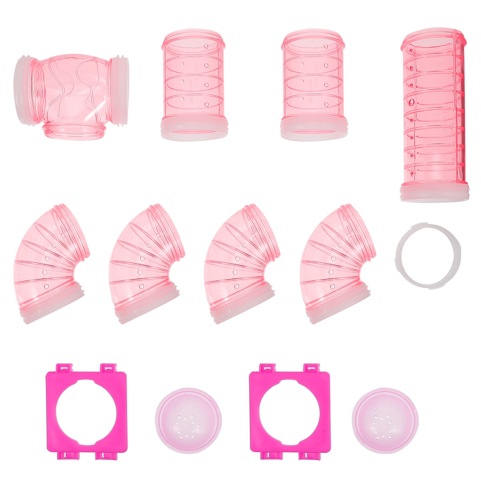 1 ensemble DIY Tunnel à Hamster, tuyau en plastique, Cage à Hamster: Pink