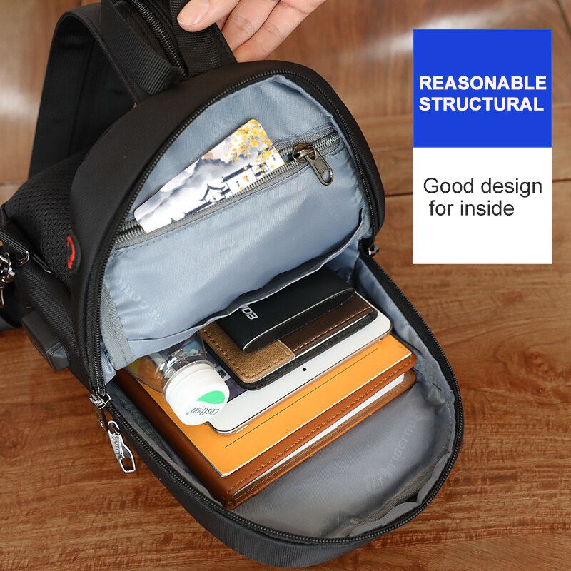 Tigernu Usb Opladen 9.7 "Ipad Mannen Splashproof Crossbody Tas Mode Casual Messengers Tas Voor Vrouwen Schoudertas