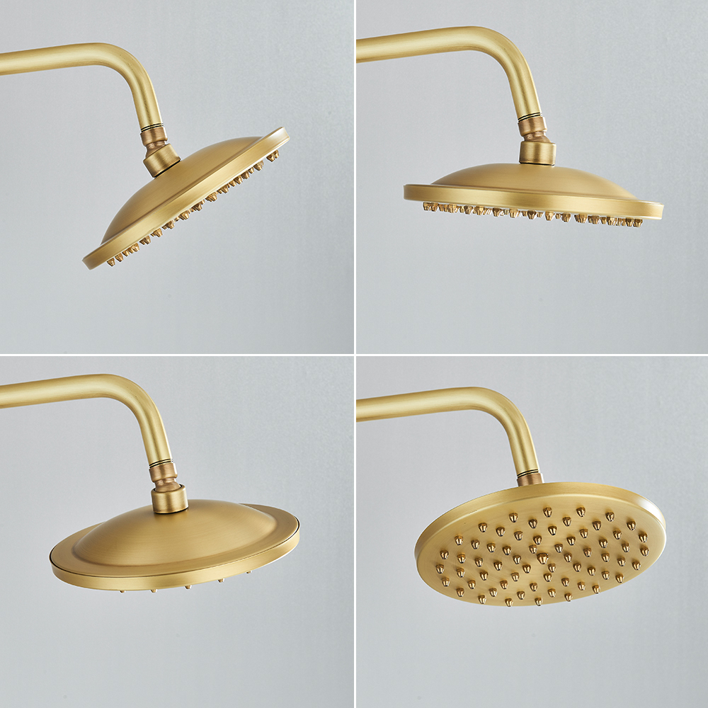 Badkamer 8 inch antiek messing douchekop bad regendouche kraankop badkameraccessoires massief messing