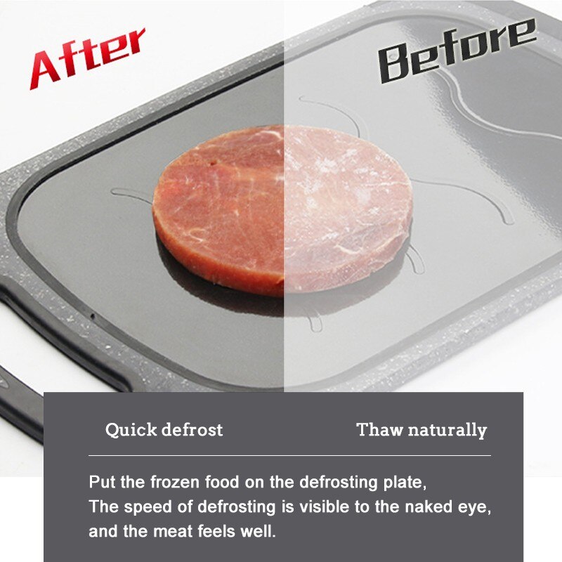 Fast Defrosting Tray Frozen Food Meat Fruit Quick Defrosting Plate Chopping Blocks 2 in 1 Kitchen Gadget Tool