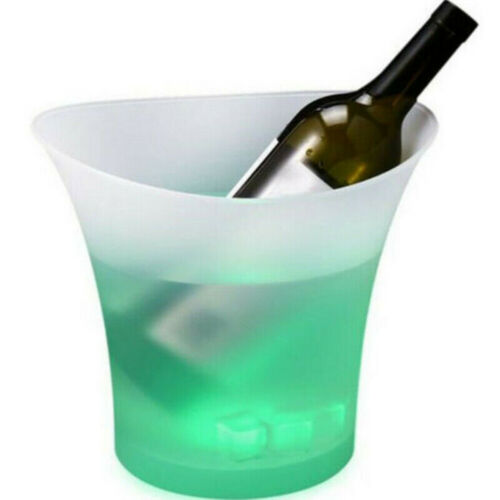 Multi-Color LED Champagne Wine Drink Cooler Light Up 5L Glowing Ice Bucket Bar