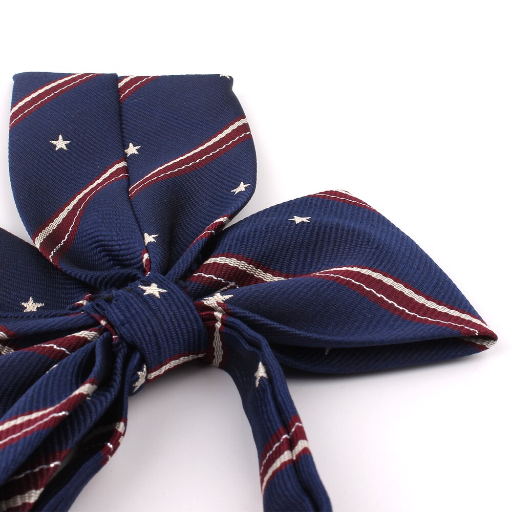 Pajarita grande de gran tamaño para mujer, cuello de uniforme, nudo de lazo de mariposa para mujer, corbatas de lazo a rayas para adultos, corbatas para niñas
