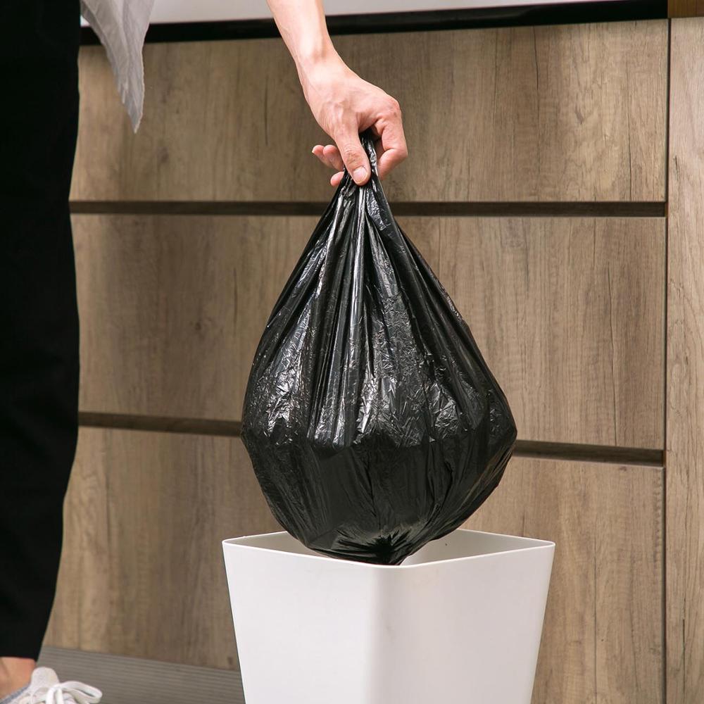 Bolsas de basura grandes de 100 piezas., bolsas de basura desechables para el Medio Ambiente, bolsas de basura de plástico de privacidad 43x63CM