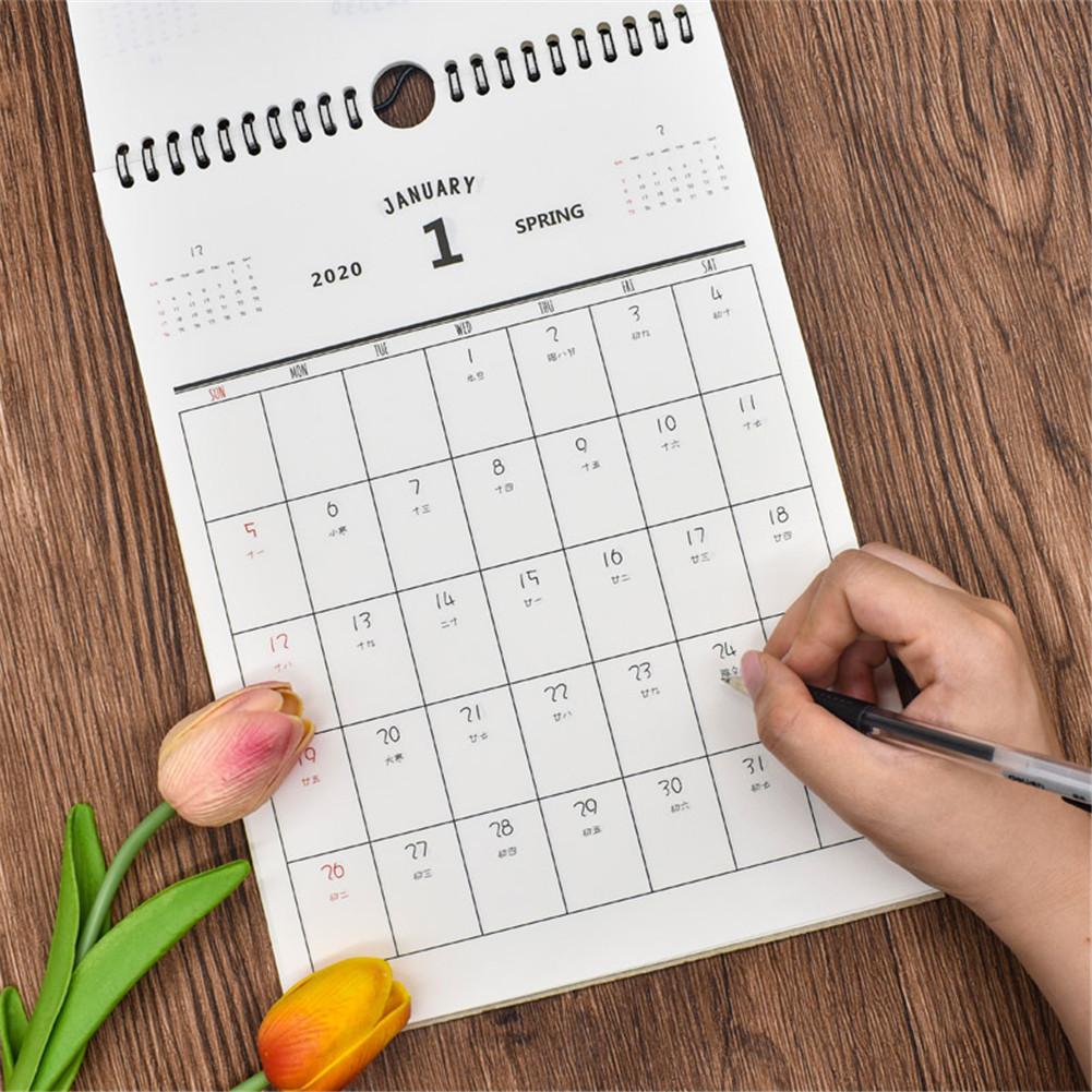 .09.12 Year Wall Calendar Weekly Planner Monthly Agenda Organizer Desk Calendar Schedule Table Calendar Planner