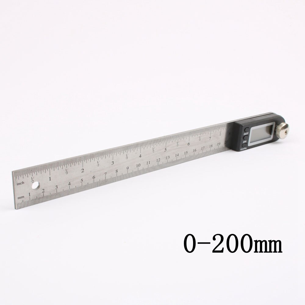 200mm 8 '' digitale gradenboog inclinometer goniometer waterpas meetinstrument elektronische hoekmeter roestvrijstalen hoekliniaal 12 ": 200mm laotiaans