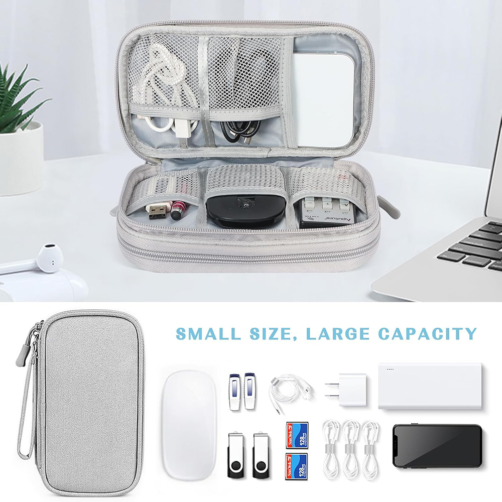 Waterproof Carrying Pouch Electronics Organizer Bag Travel Bag Universal Cable Organizer Electronics Storage Bag Accessories