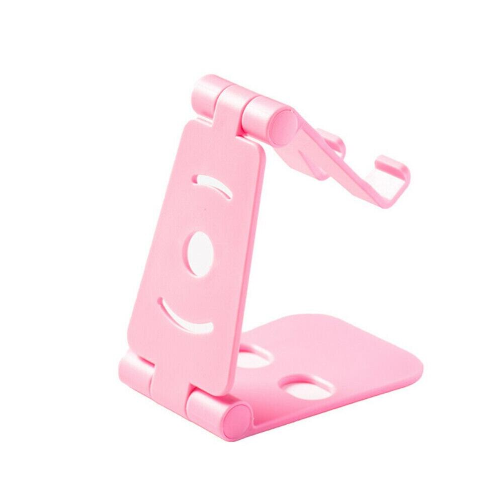Support universel réglable en plastique pour téléphone portable, pliable, pour iPhone, Huawei, Xiaomi: C05-Pink