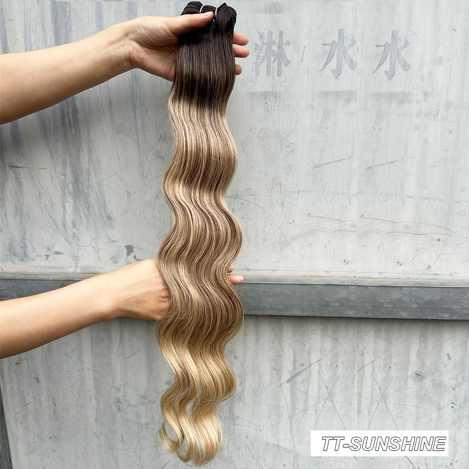 Brun chocolat 6 # Tissage en lot synthétique Body Wave en Fiber résistante à la chaleur, Extensions de cheveux doux, Bio naturel, semblable à l'humain: # 26 / 26 pouces