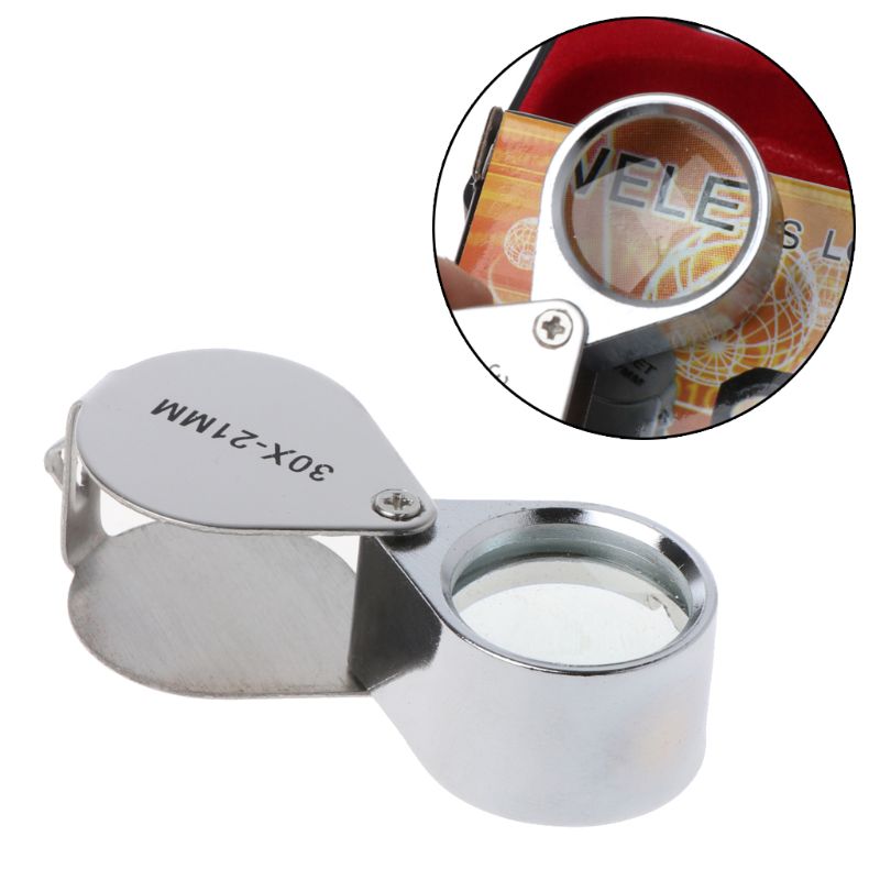 Jewelry Diamond Eye Loupe Magnifier Magnifying Glass Triplet Jewelers 30x21mm