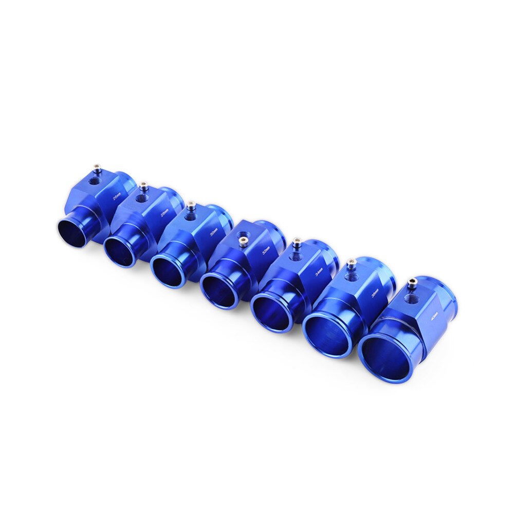Adaptador de Sensor de temperatura para manguera de radiador de coche, junta Universal de Metal, color azul, 26/28/30/32/34/38/40mm
