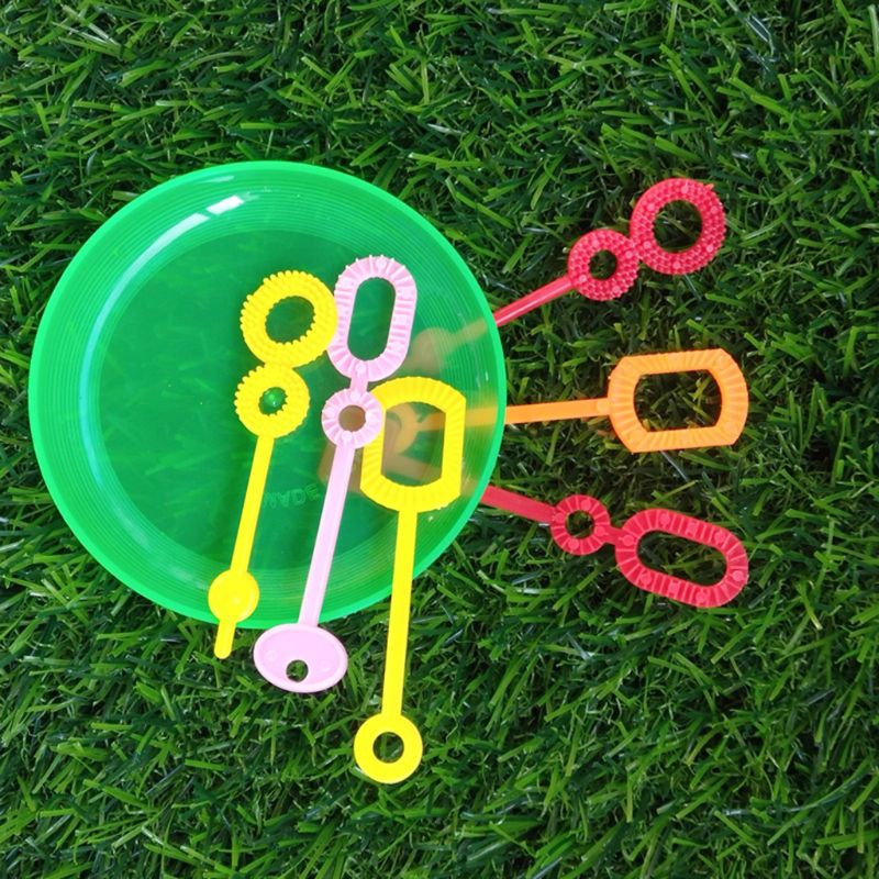 12Pcs/Set Plastic Bubble Hoop Water Blowing Bubble Soap Tools Funny Sport Kids Outdoor Toys Children Day