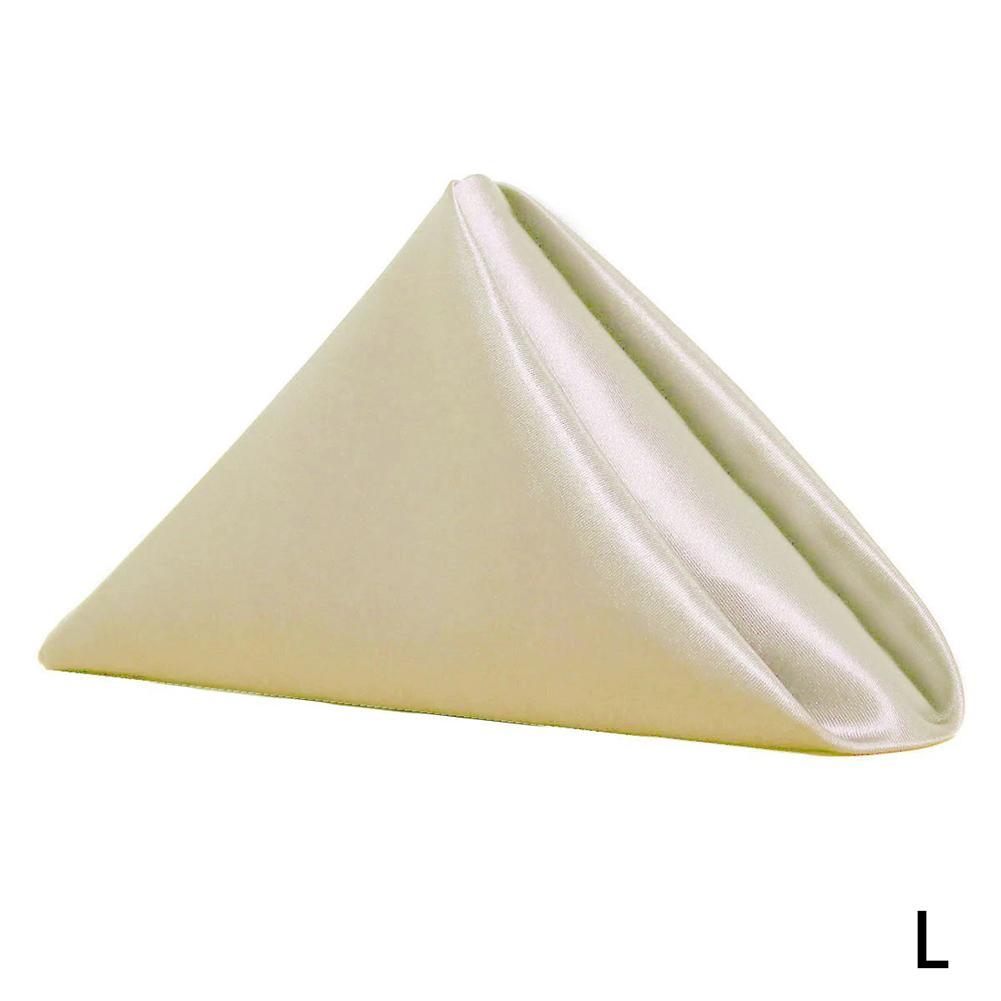 30*30cm Square Napkin Cloth Hotel Restaurant Napkin Cloth Seaming Mouth Napkin Satin Satin Placemat High-density Cloth Hote R7b4: beige