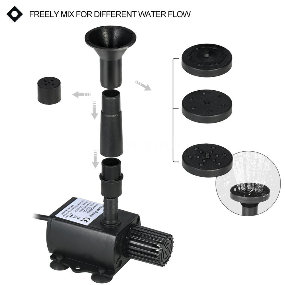 LanLan-fuente de agua Solar de pie para acuario, para estanque Caño, piscina, Patio y jardín