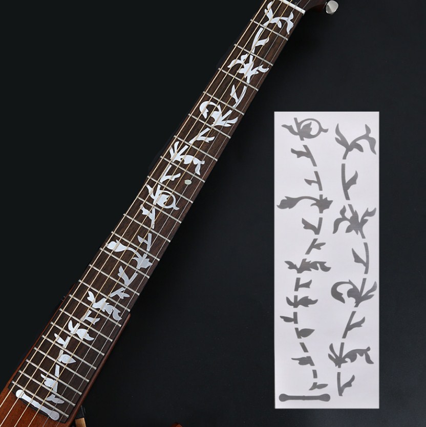 28 Stijlen Cross Inlay Decals Fretboard Sticker Voor Elektrisch Akoestische Gitaar Bas Ultra Dunne Sticker Ukulele Guitarra Accessoires
