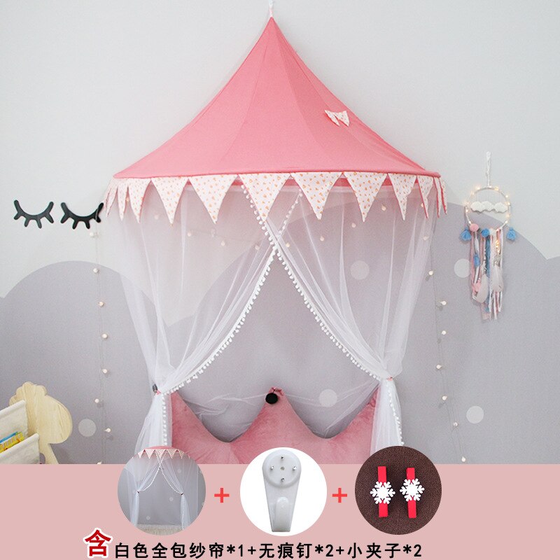 Kinderen Opknoping Tent Baby Bed Crib Canopy Tule Gordijnen Voor Meisjes Lezen Hoek Spel Huis Voor Meisjes Kamer