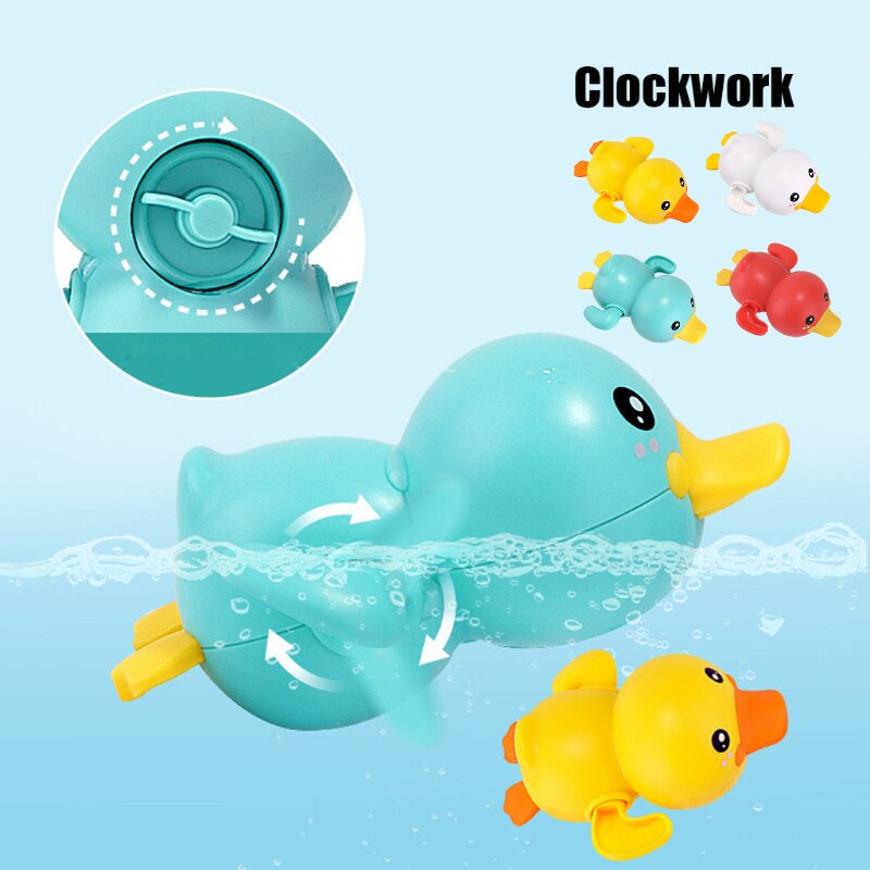 Giocattoli da bagno catena per acqua per bambini orologio simpatico cartone animato animale tartaruga neonato nuoto pinguino pesce avvolto bambini spiaggia bagno d&#39;acqua giocattolo