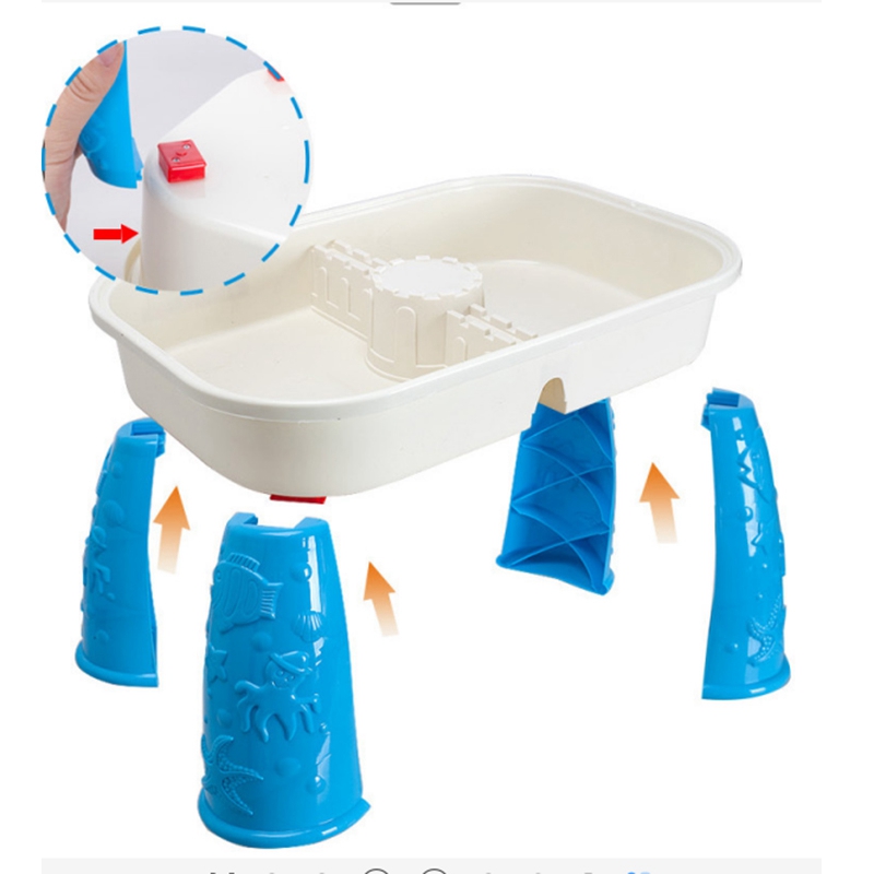 Sand and Water Table Set with Lid Cover Beach Toys Outdoor Garden Sandbox Kit Kids Summer Beach for Toddlers Kids