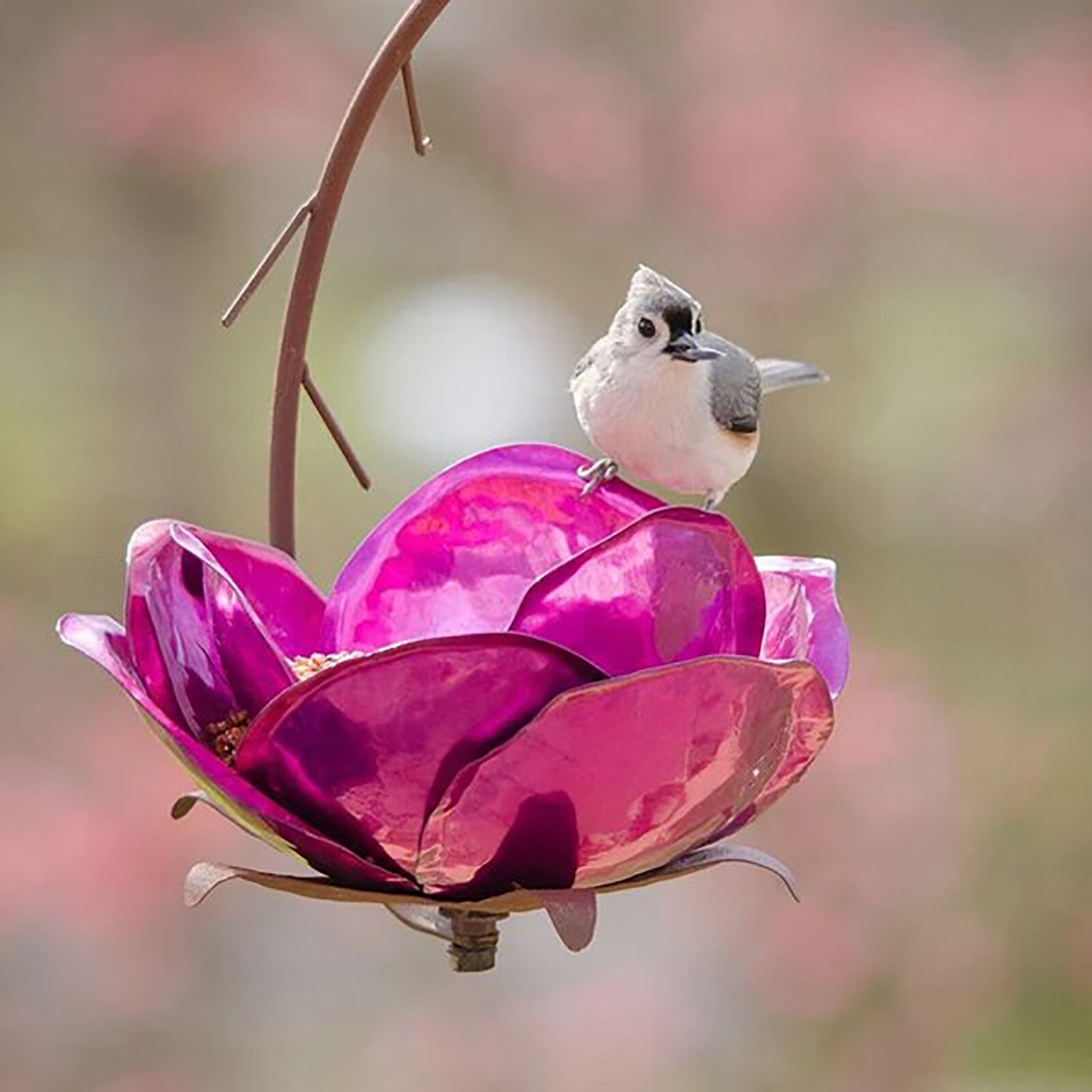 Flower-style hummingbird bird feeder flower hanging food and water source hummingbird feeder outdoor