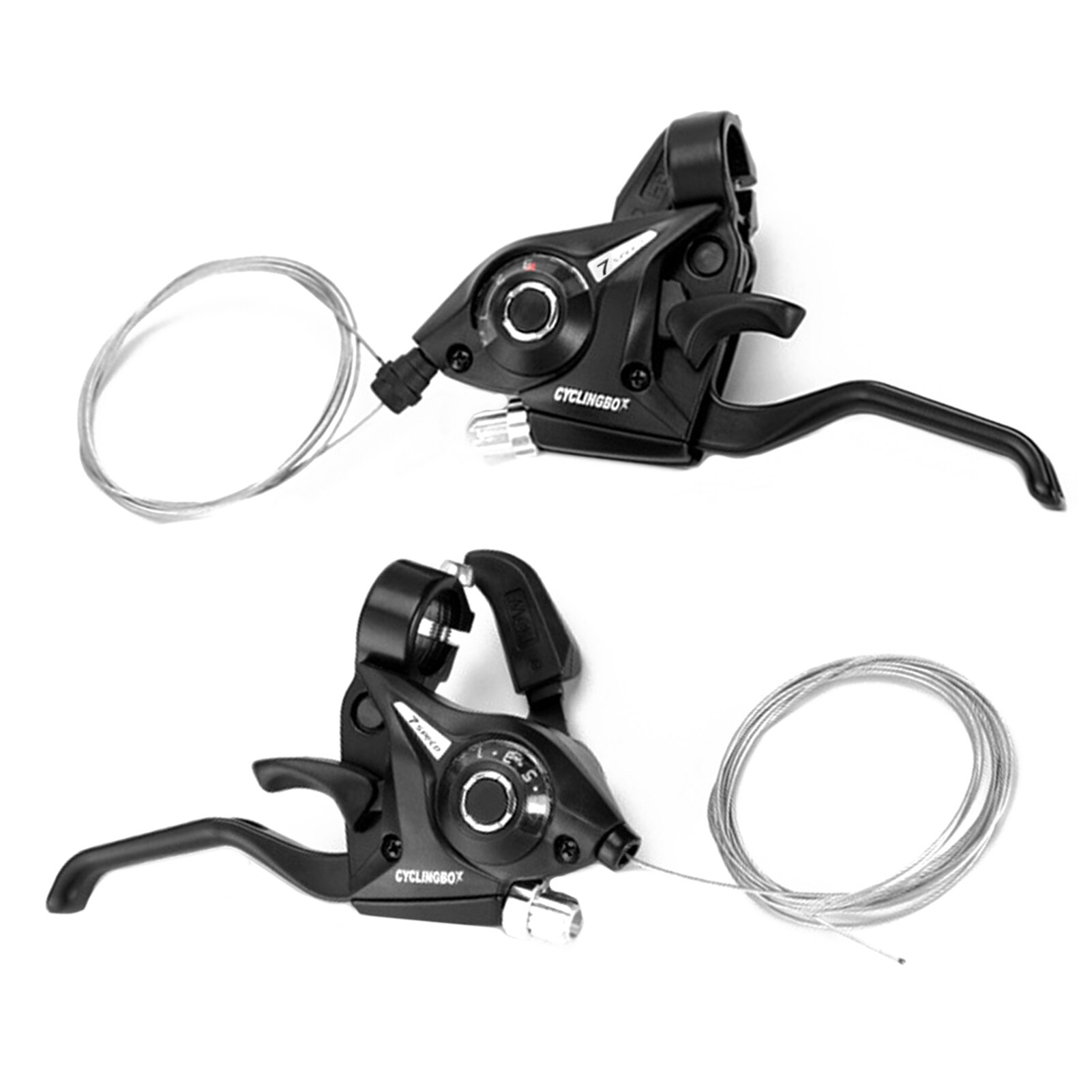 3x7 21 Speed Bicycle Shifter Brake Lever MTB Cycling Handle Derailleur Set Mountain Road Bike Shifter With Shift Cable: Left Right finger