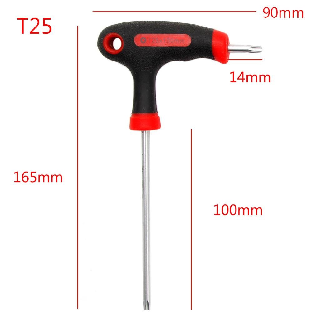T-Handvat Grip Torx & Hex Inbussleutel Schroevendraaier Driver Tool T10/T15/T20/T25/t30/T40: T25